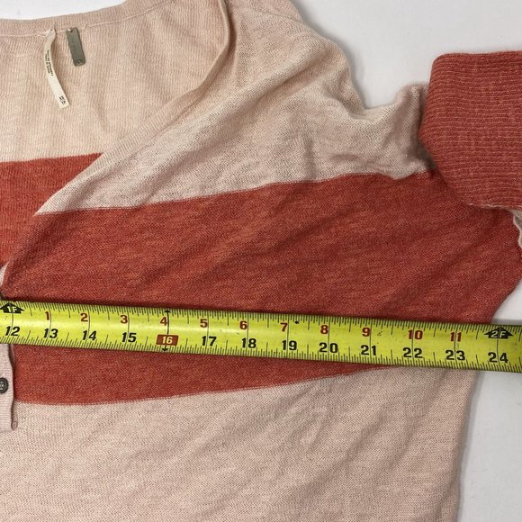 Free People Pink Striped Sweater XS  - Picture 7 of 9